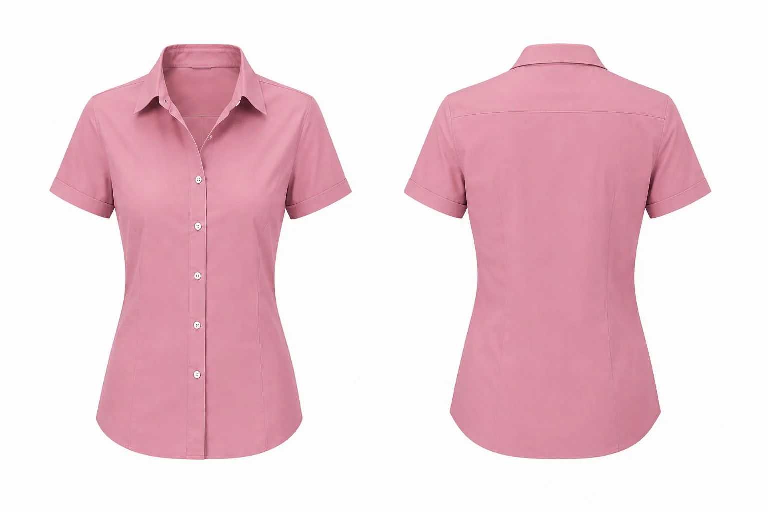 BLUSA DE VESTIR MANGA CORTA PARA MUJER